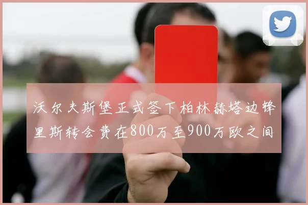 沃尔夫斯堡正式签下柏林赫塔边锋里斯转会费在800万至900万欧之间